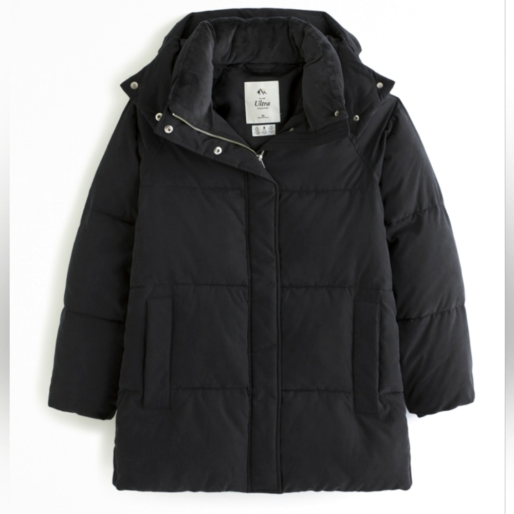 Abercrombie & Fitch Black Puffer Jacket